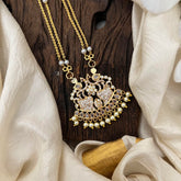 Premium White AD Stone Pendant Chain-Pearl-G13763